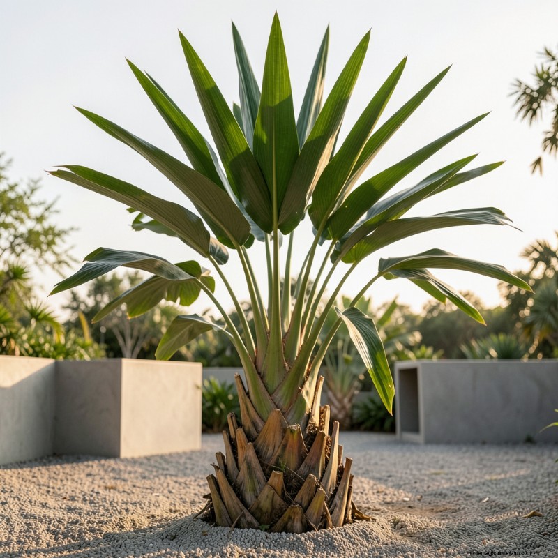 Piante eleganti con foglie lunghe e sottili per il design del giardino 
