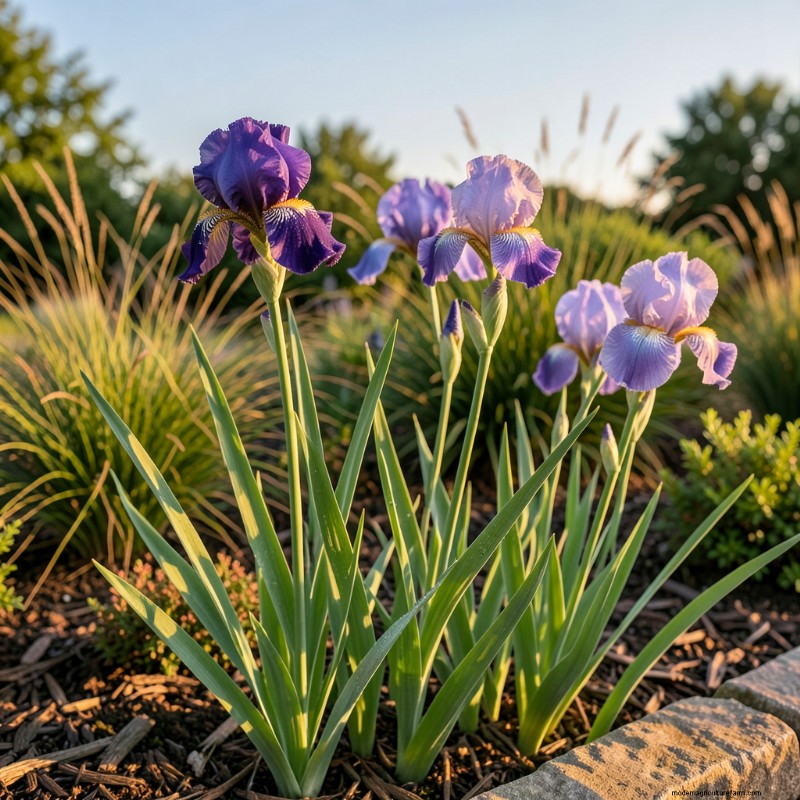 Piante eleganti con foglie lunghe e sottili per il design del giardino 