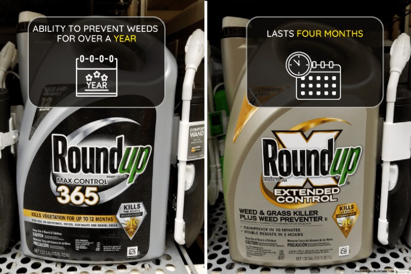 Roundup 365 vs. Extended Control:Hauptunterschiede und Unkrautprävention 