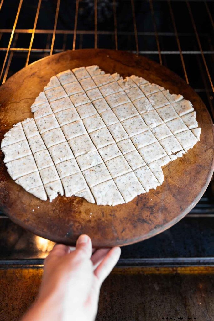 Klassieke zure room- en uiencrackers - eenvoudig zelfgemaakt recept 