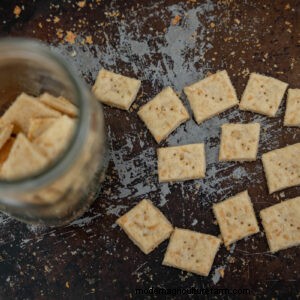 Eenvoudig recept voor zelfgemaakte kaascrackers (4 ingrediënten) 