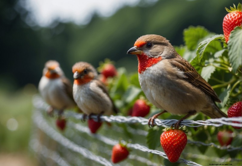 Voorkom dat vogels aardbeien eten:bewezen beschermingstechnieken voor uw tuin 